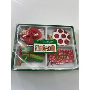 Set of Christmas Name Tags Presents Wrapping Holiday 50+